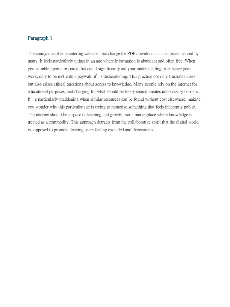 Frustration with Paid PDF Downloads | PDF