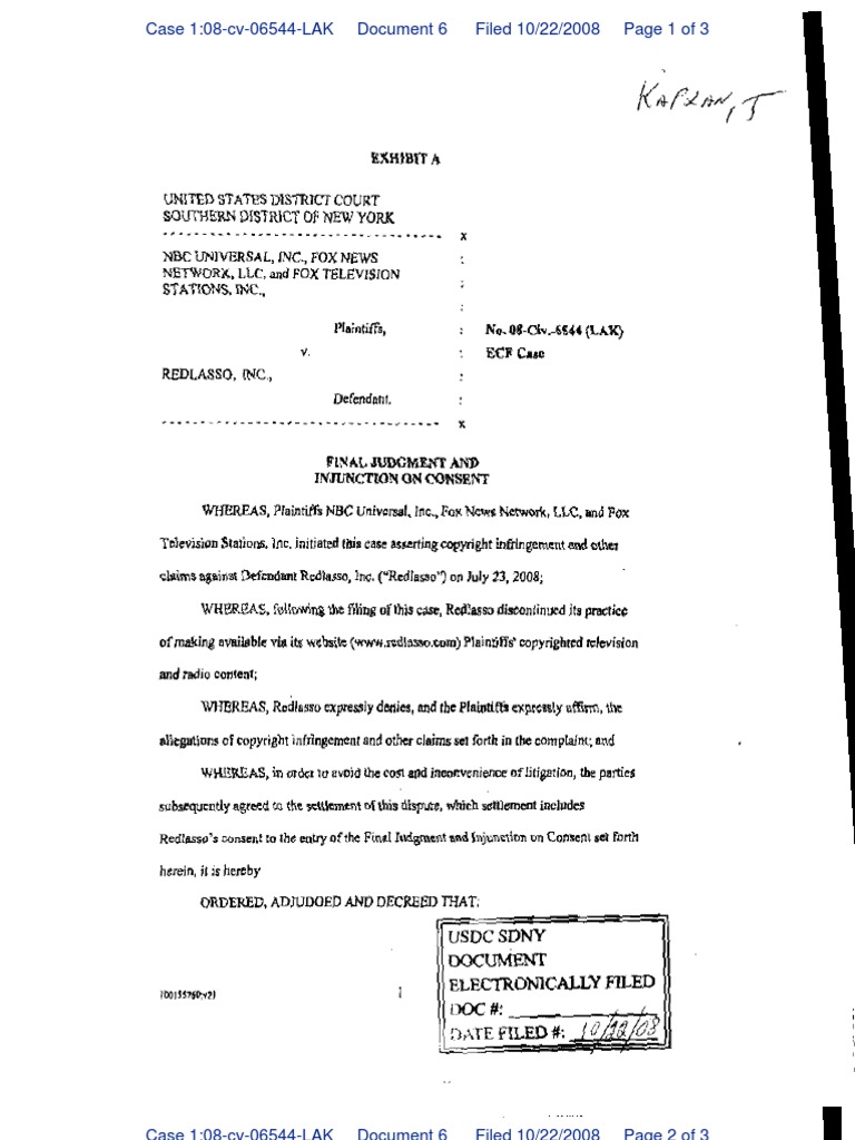NBC v. Redlasso Order | PDF | Law
