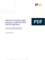 Plum Consulting Valuation of Public Mobile Spectrum at 825 845 MHZ and 870 890 MHZ