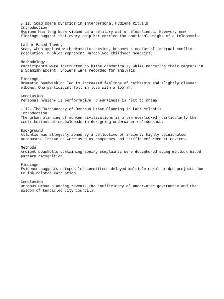 Soap Opera Dynamics in Hygiene Rituals | PDF