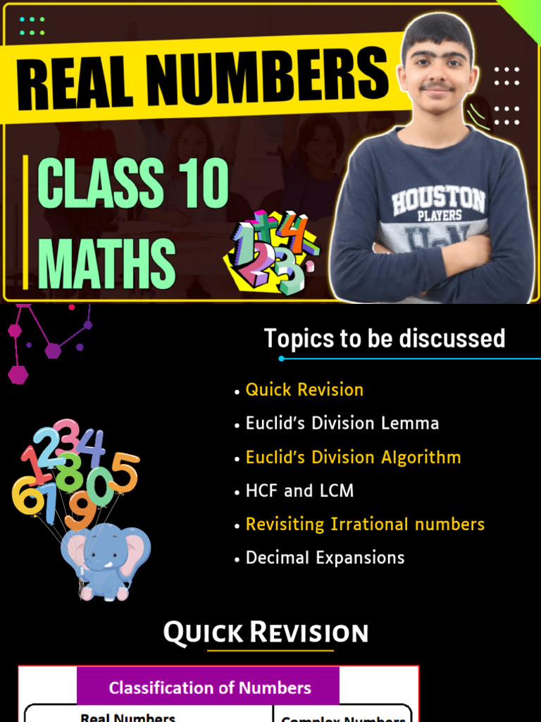 Real Numbers Class 10 Full Chapter Notes | PDF | Rational Number | Numbers