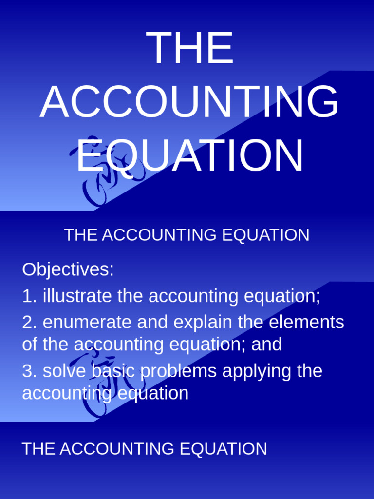 Understanding the Accounting Equation | PDF | Equity (Finance) | Debits ...
