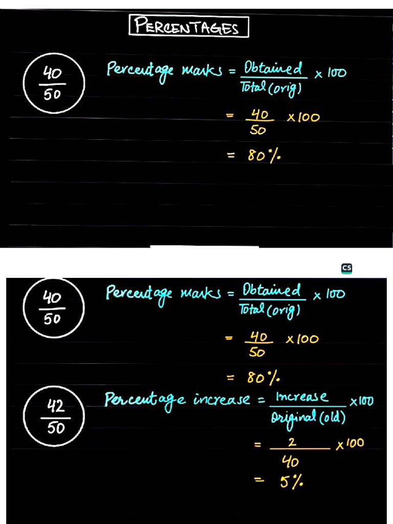 Percentages | PDF