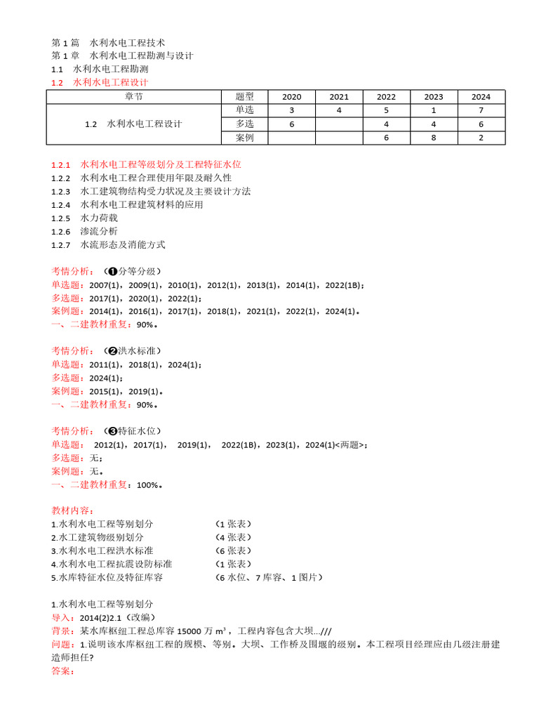 06 第1篇第1章1.2 水利水电工程设计（一） | PDF