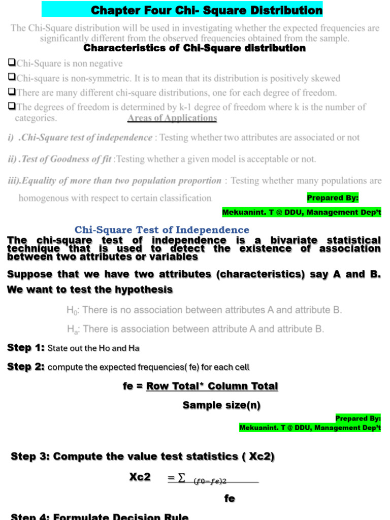 Understanding Chi-Square Distribution | PDF | Chi Squared Test ...