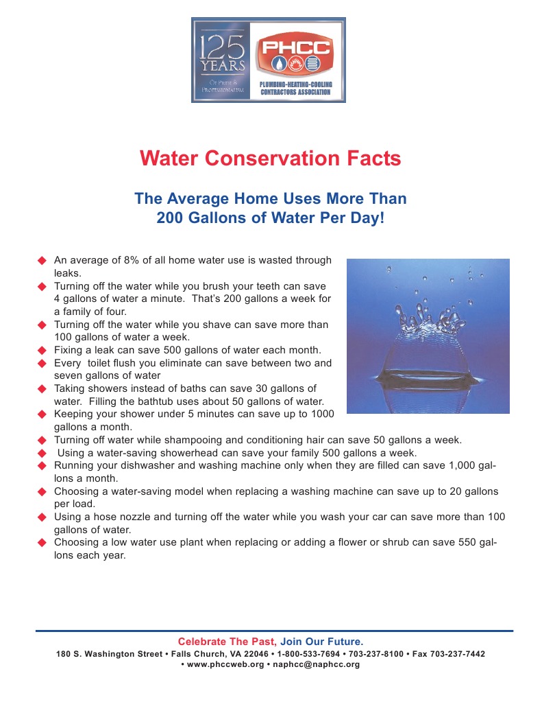 Water Conservation Facts | PDF | Cooking, Food & Wine | Wellness