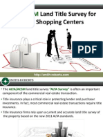 ALTA & ACSM Land Title Survey for Retail Shopping Centers