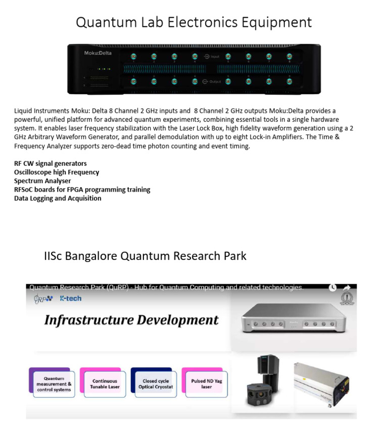 Quantum Lab Electronics Equipment Guide | PDF