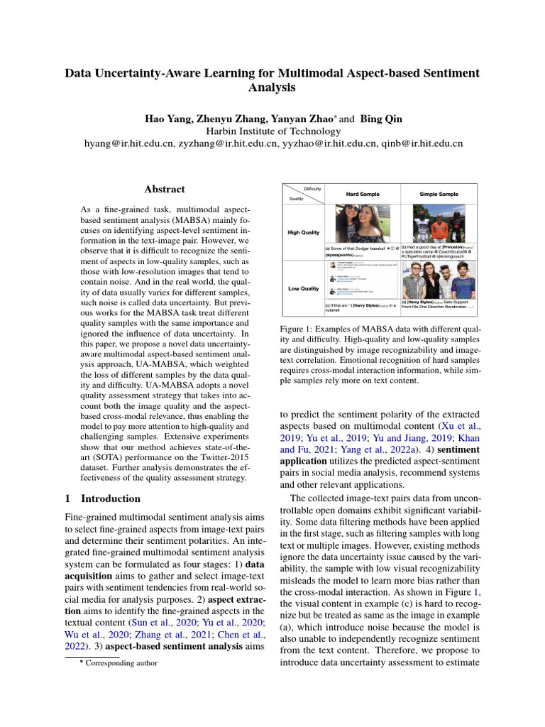 Data Uncertainty in Multimodal Sentiment Analysis | PDF | Deep Learning ...