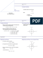 Complex Numbers: CS 450: Introduction To Digital Signal and Image Processing