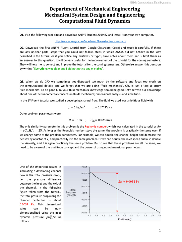 Assignment 1 of CFD | PDF