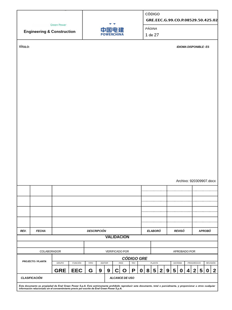 GRE - eec.G.99.CO.P.08529.50.425.02 Procedimiento de Construccion de ...