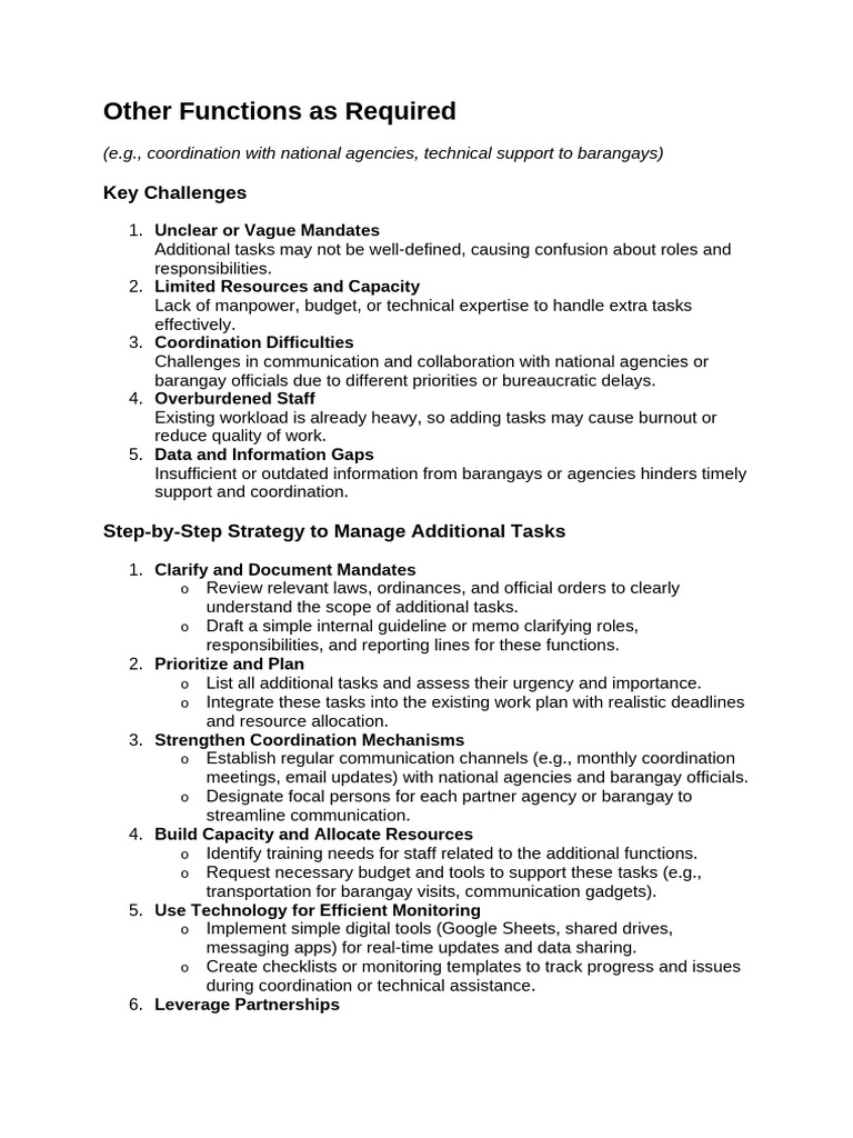 Managing Additional Tasks in Agencies | PDF | Non Governmental Organization