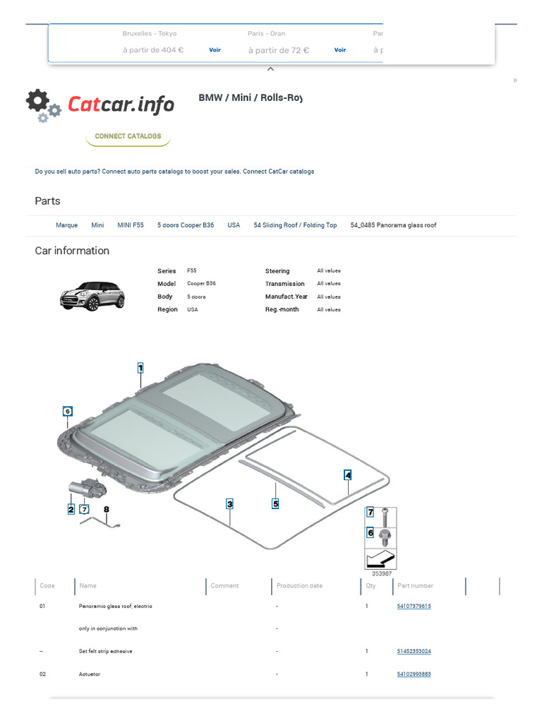 BMW Mini F55 Cooper Parts Catalog | PDF | Car Manufacturers ...