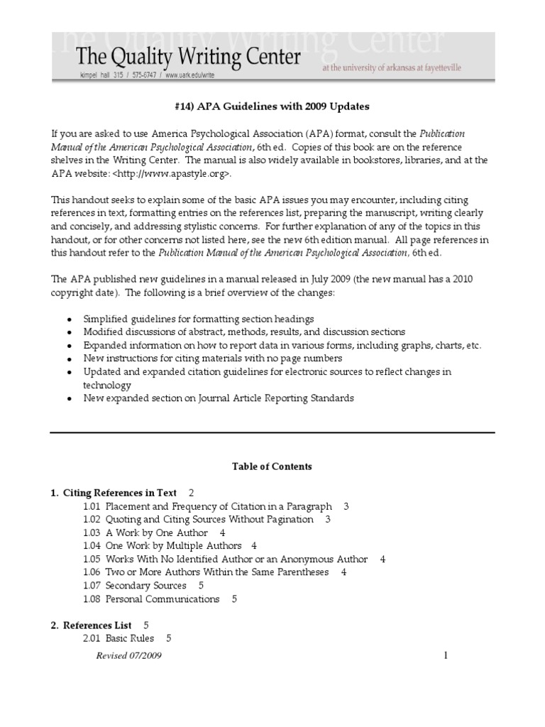 14 Apa Style Guidelines | PDF | Citation | Apa Style