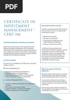 Certificate in Investment Management - Cert Im