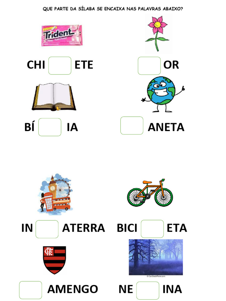 Palavras com L no Meio da Sílaba | PDF