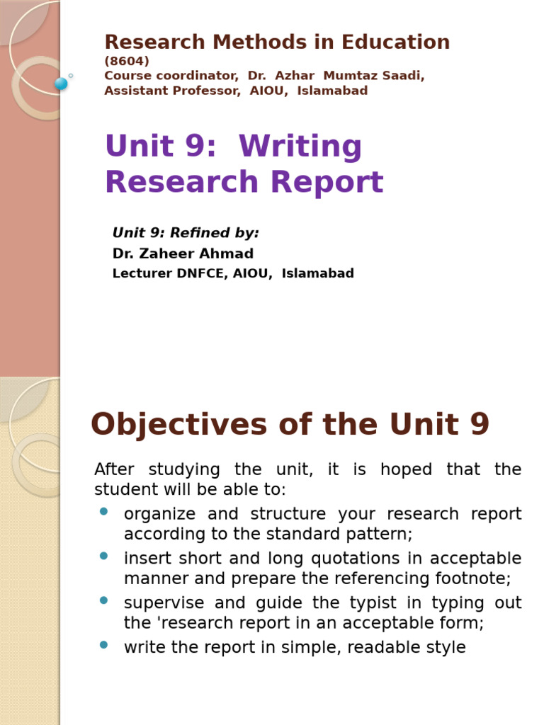 Research Report Writing Guide | PDF | Statistics | Abstract (Summary)