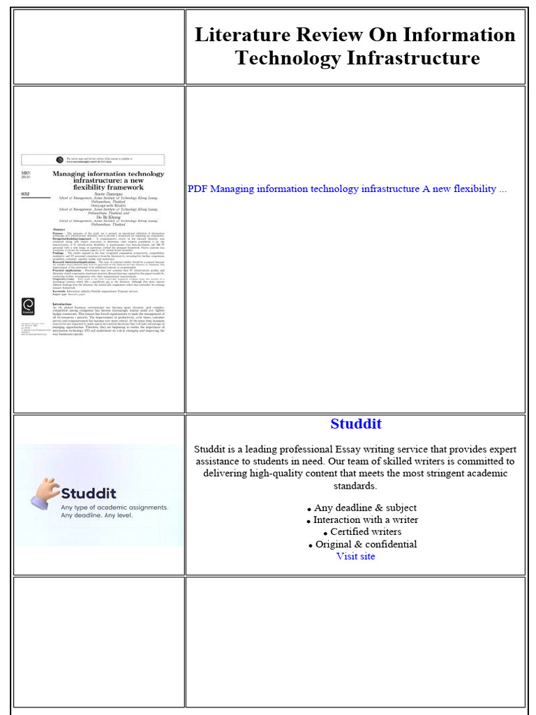 Literature Review On Information Technology Infrastructure | PDF ...
