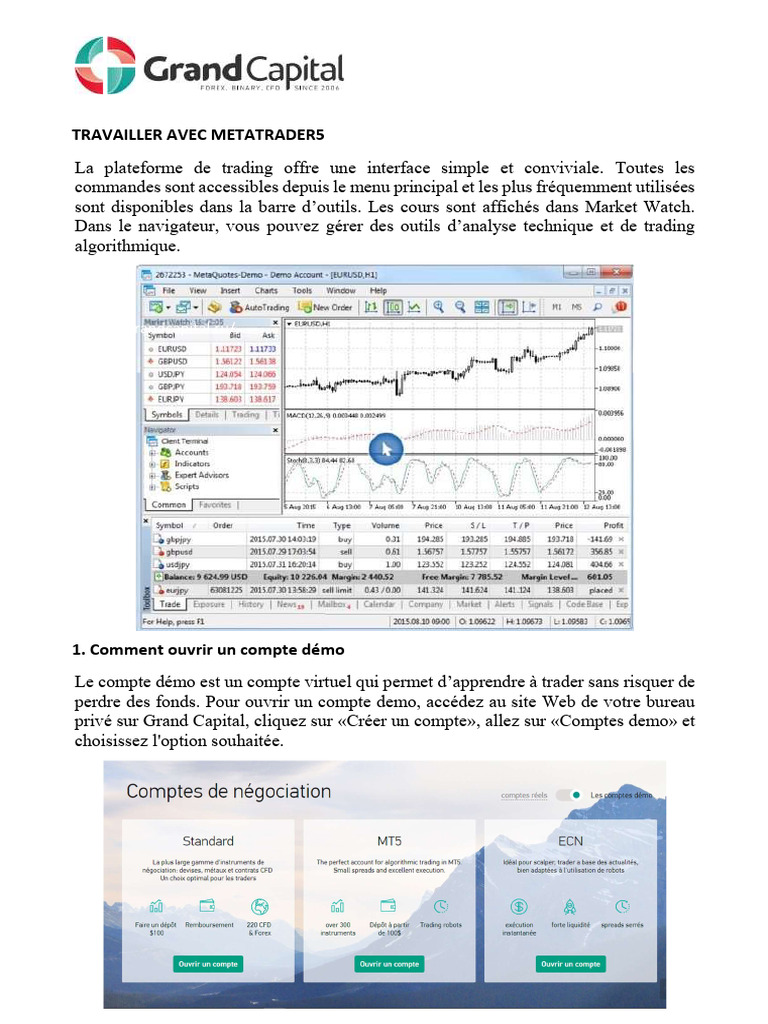 Guide pratique pour Metatrader 5 | PDF | Opérateur de marché | Serveur ...