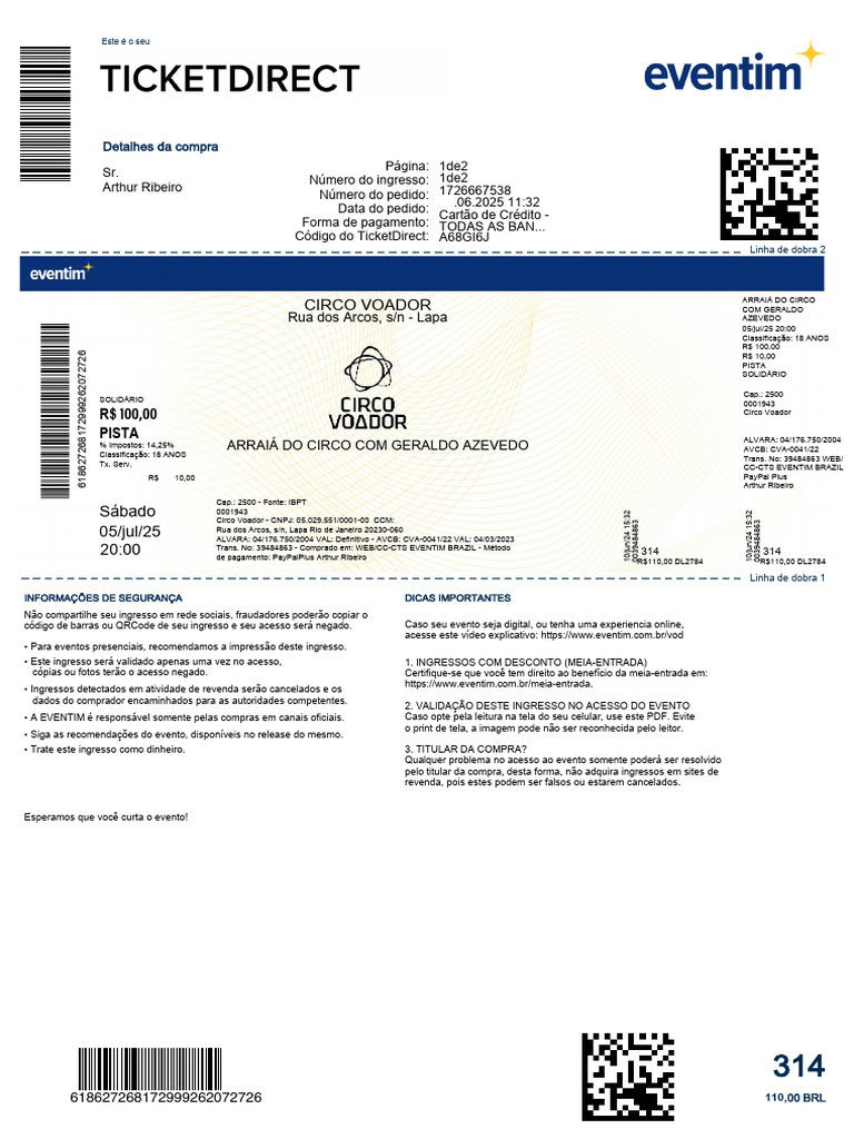Ticketdirect 1011082029 | PDF | Informática