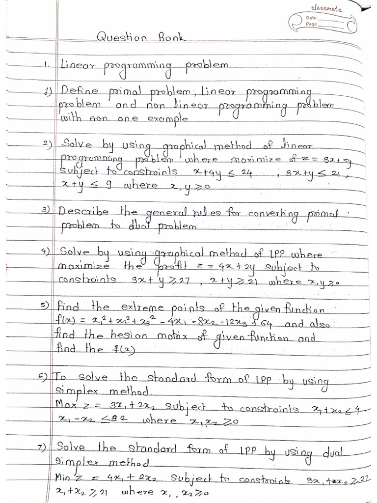 ODS QuestionBank | PDF