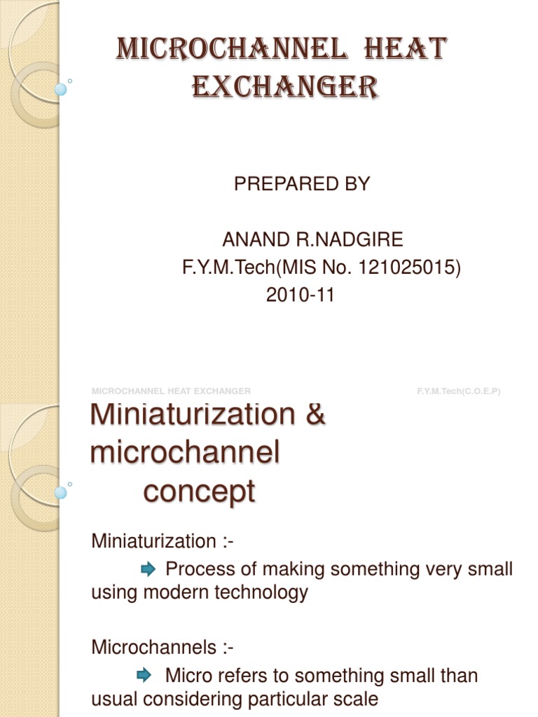 Microchannel Heat Exchanger Overview | PDF | Heat Exchanger | Heat
