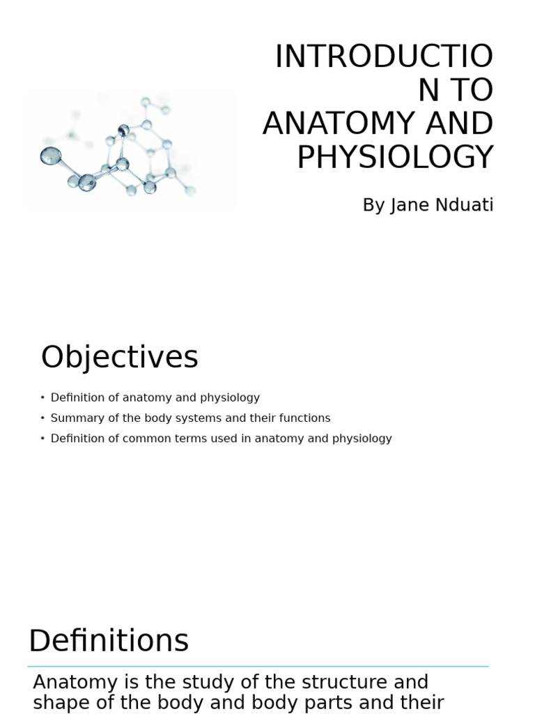 Anatomy and Physiology Overview | PDF | Human Body | Anatomical Terms ...