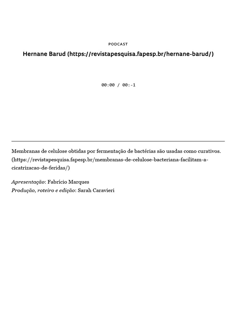 Hernane Barud - Revista Pesquisa Fapesp | PDF