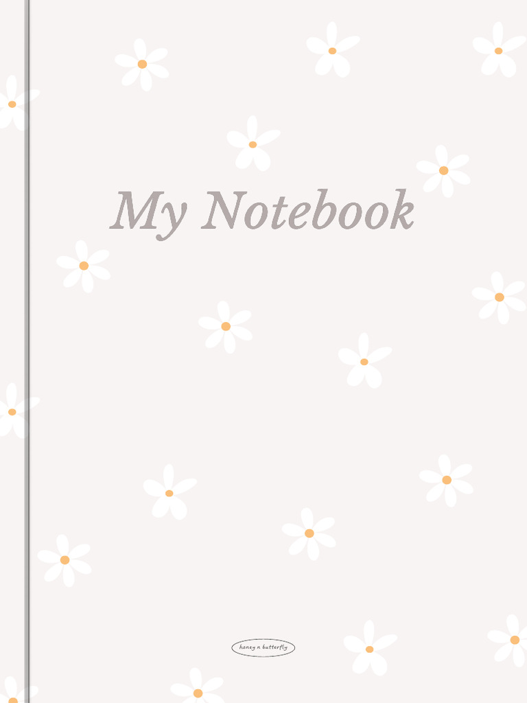 Daisies Notebook Cover 1 | PDF