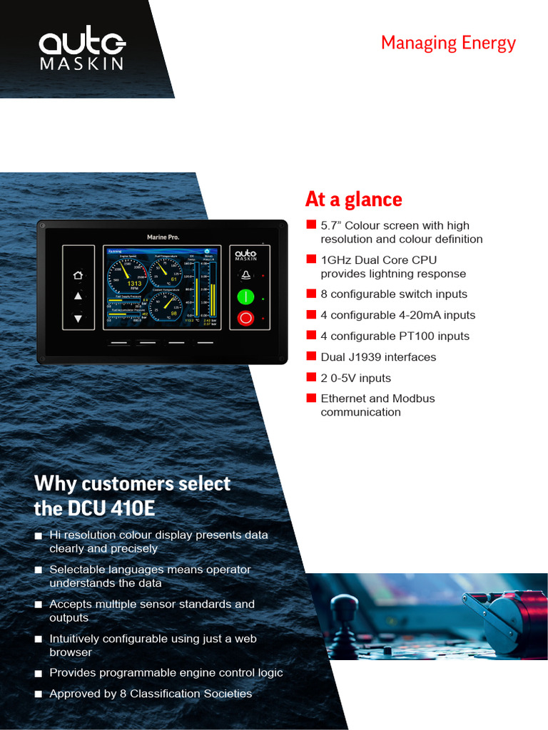 DCU 410E Engine Controller Overview | PDF | Software | Computer ...