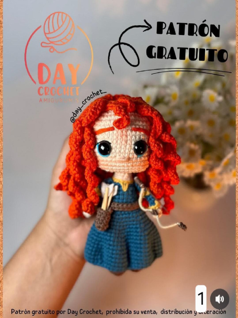 Merida Amigurumi PDF Artesanías Tejer 