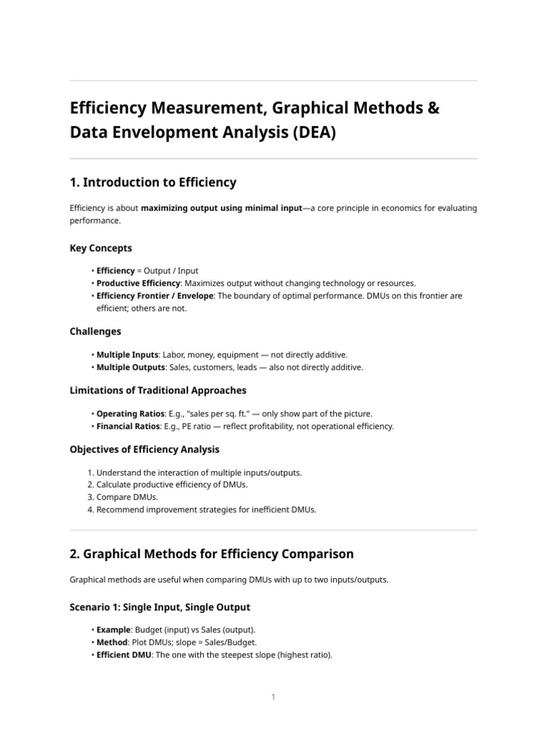 Efficiency Measurement and DEA Methods | PDF | Applied Mathematics ...