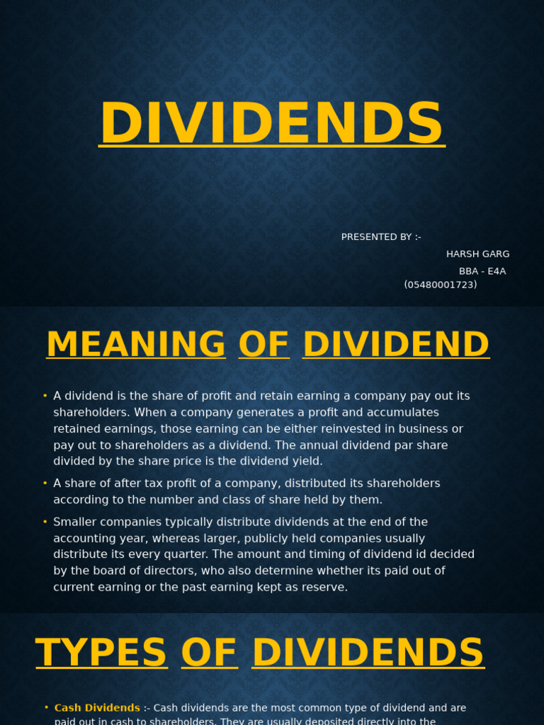 Understanding Types of Dividends | PDF | Dividend | Stocks