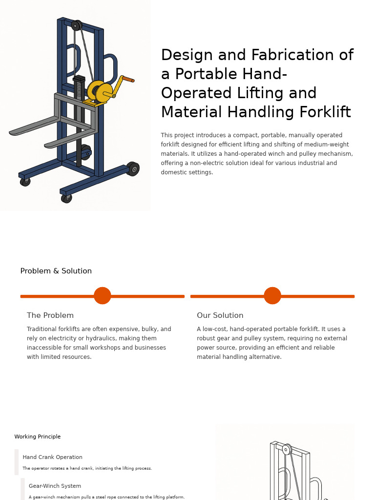 Design and Fabrication of A Portable Hand Operated Lifting and Material ...