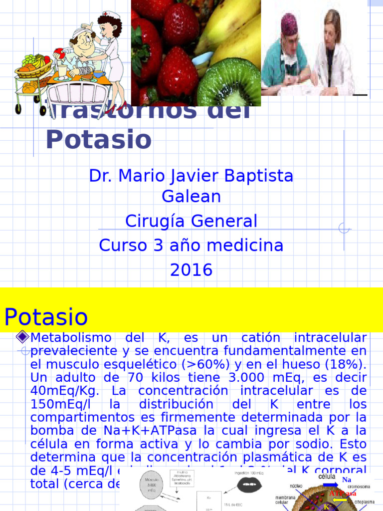 Trastornos del Potasio: Hiperpotasemia y Tratamiento | PDF | Potasio ...