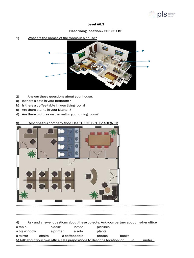Describing A Place There Be (+ - ) in On Under | PDF