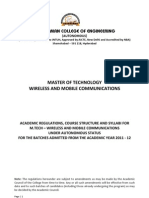 M.Tech Regulations and Syllabus for Wireless and Mobile Communications