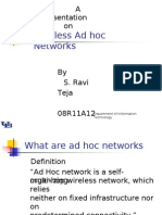 Wireless Ad Hoc Networks: A Presentation On
