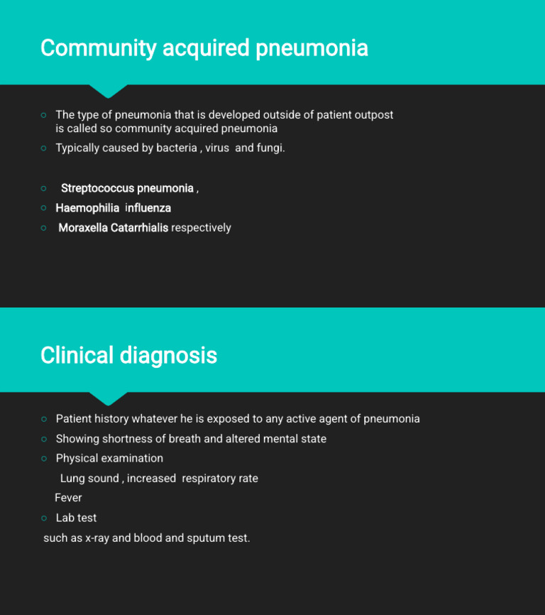 Symptoms of Community Acquired Pneumonia | PDF