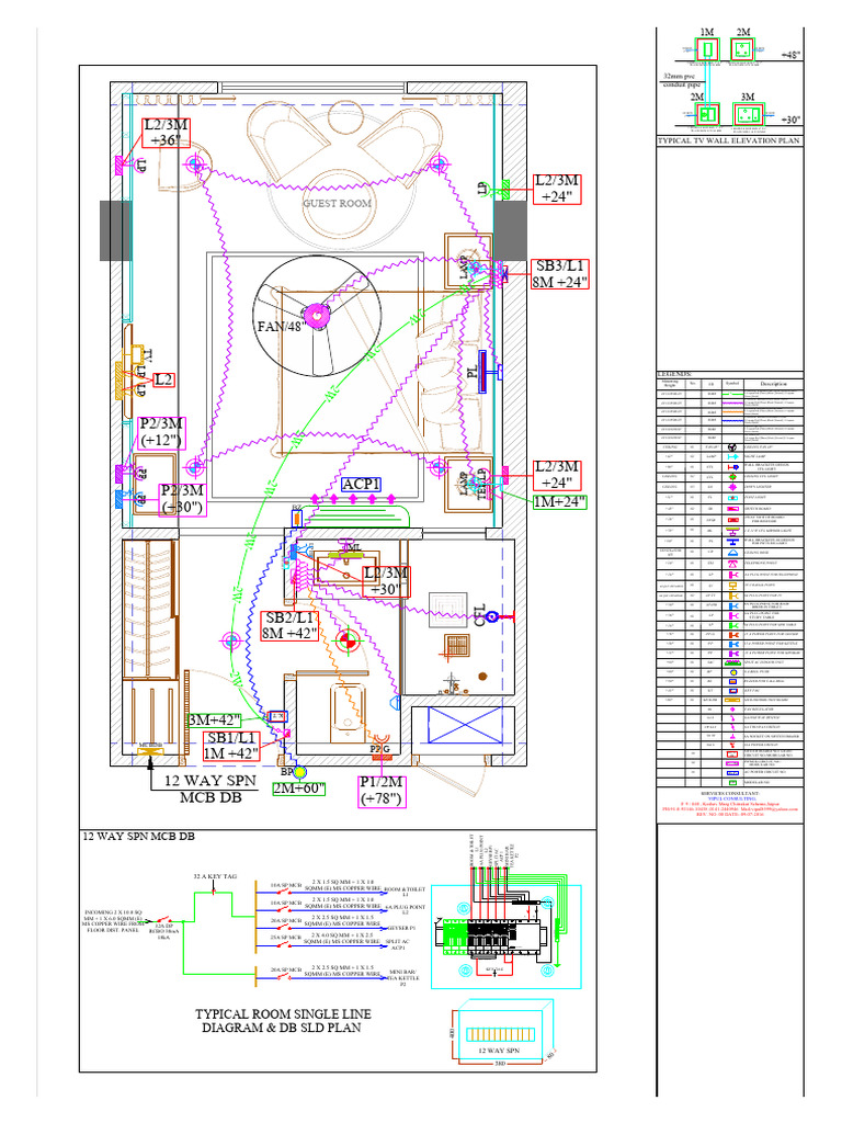 Electrical Switch and Socket Layout Plan | PDF | Equipment | Electrical ...