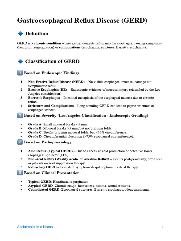 Understanding Gastroesophageal Reflux Disease | PDF | Gastroesophageal ...