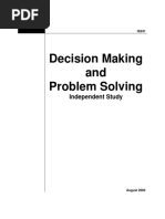 Decision Making & Problem Solving