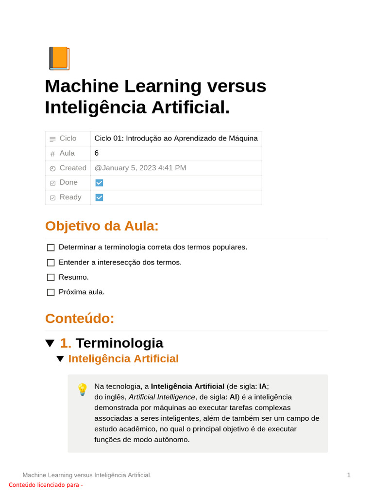Diferenças entre Machine Learning e IA | PDF | Aprendizado de máquina ...