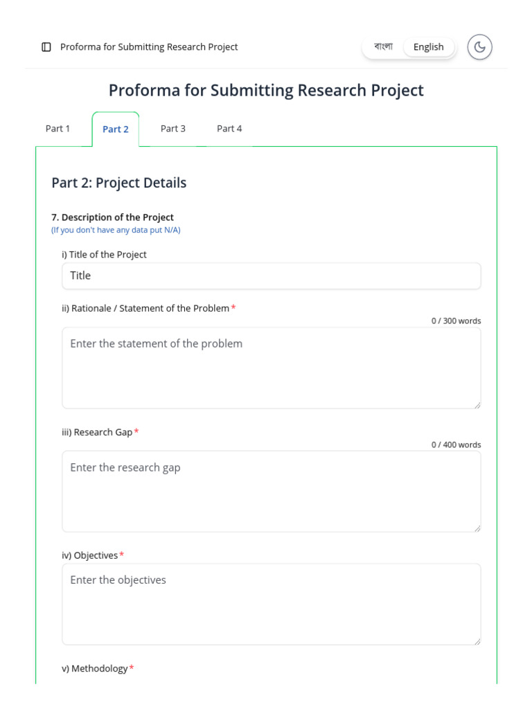 Research Project Submission Proforma | PDF