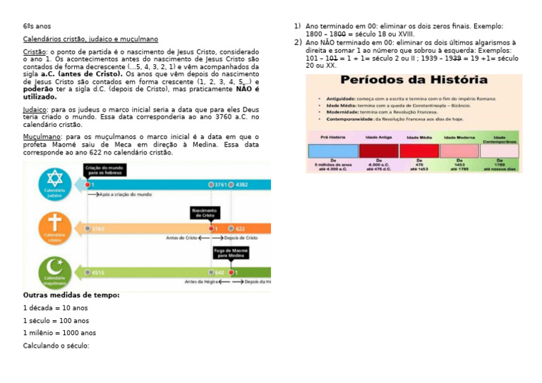 Calendários e Séculos Antes de Cristo | PDF