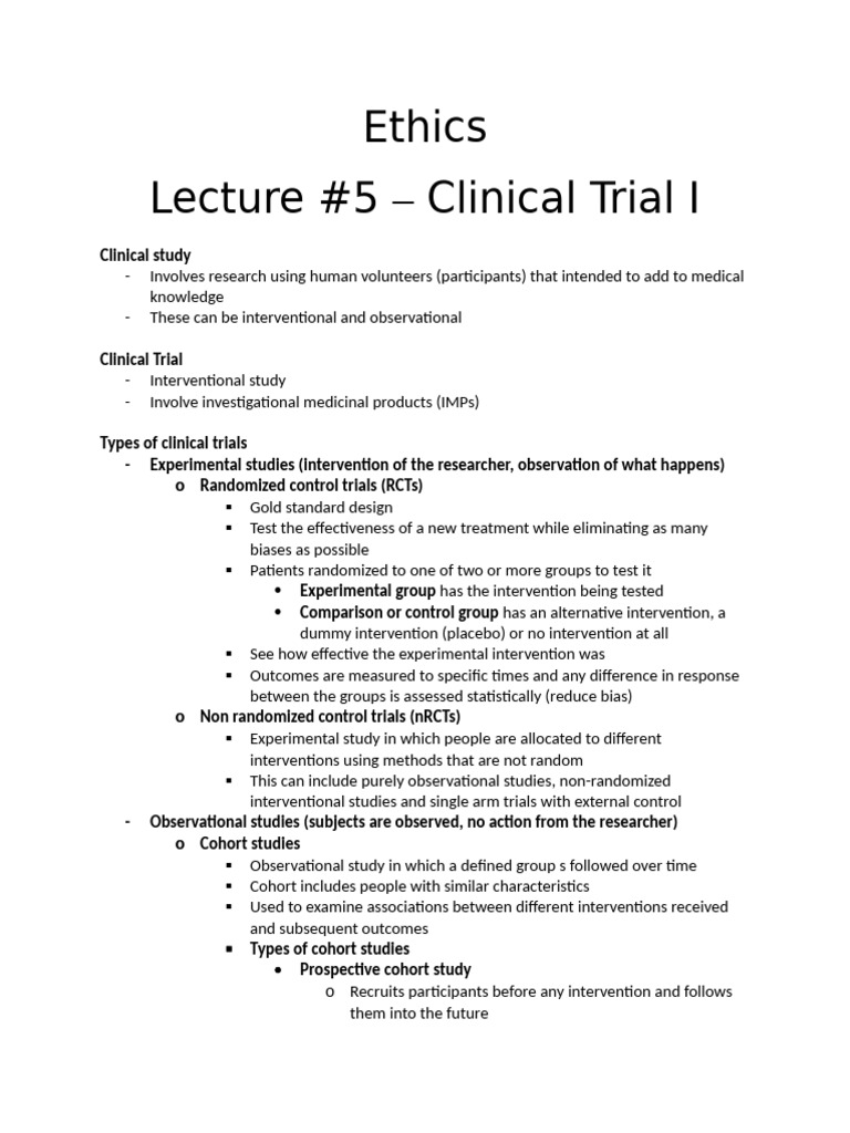 Ethics in Randomized Clinical Trials | PDF | Randomized Controlled ...