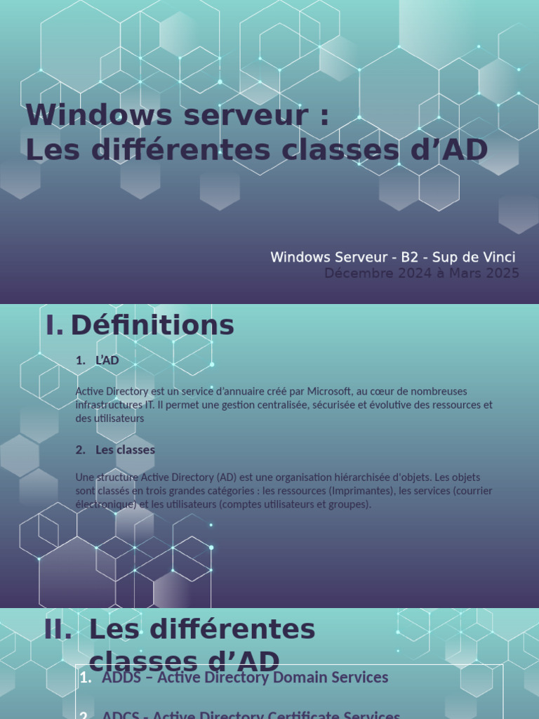 Classes d'Active Directory expliquées | PDF | Active Directory ...