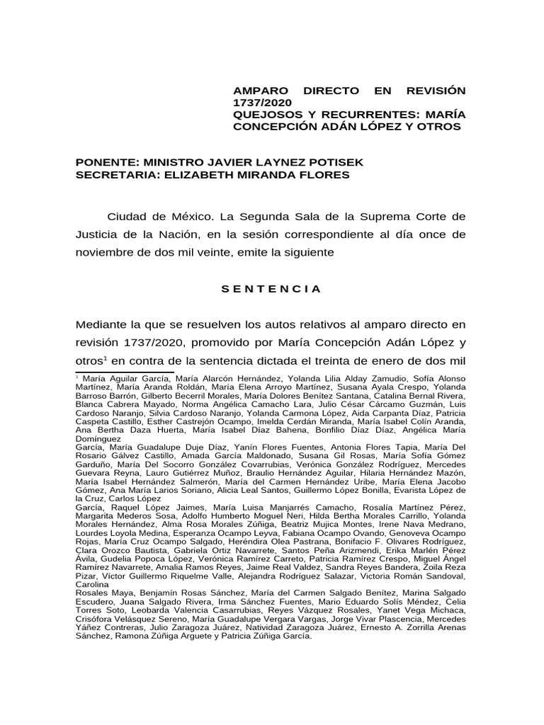 Amparo Directo 1737/2020: Aguinaldo Laboral | PDF | Caso de ley ...