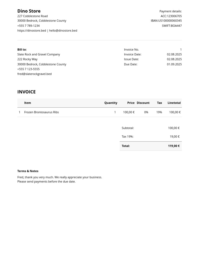 Sample1 Invoice | PDF